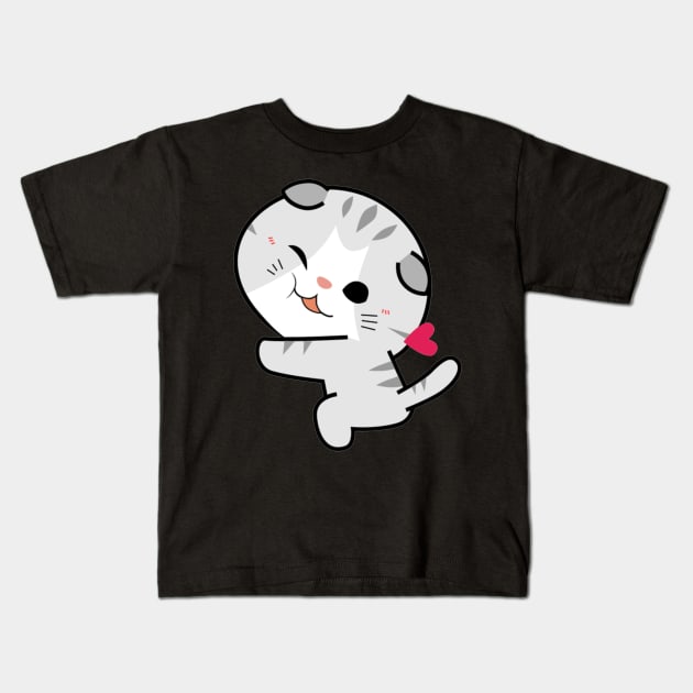 Smile cat Kids T-Shirt by stephens69